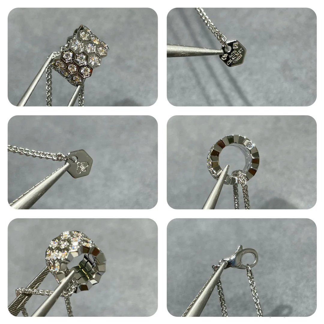 [Chaumet]BEE LOVE DIAMOND PAVED 3 ROW NECKLACE