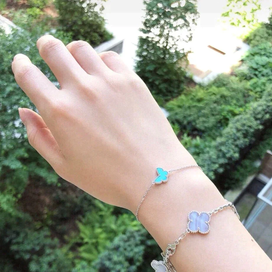 [Van Cleef & Arpels]BUTTERFLY TURQUOISE BUTTERFLY BRACELET SILVER
