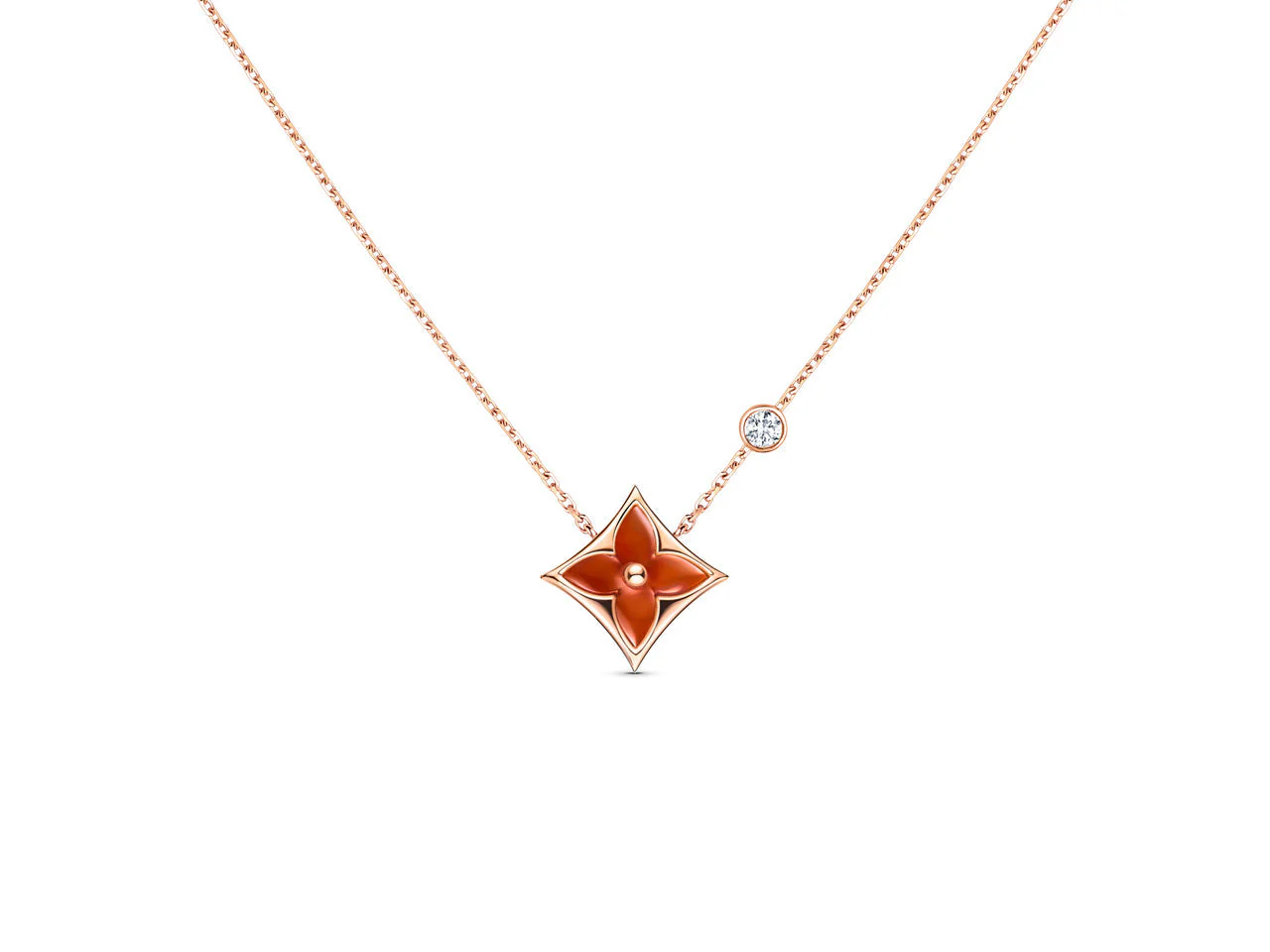 [Louis vuitton]STAR NECKLACE PINK GOLD 1 DIAMOND