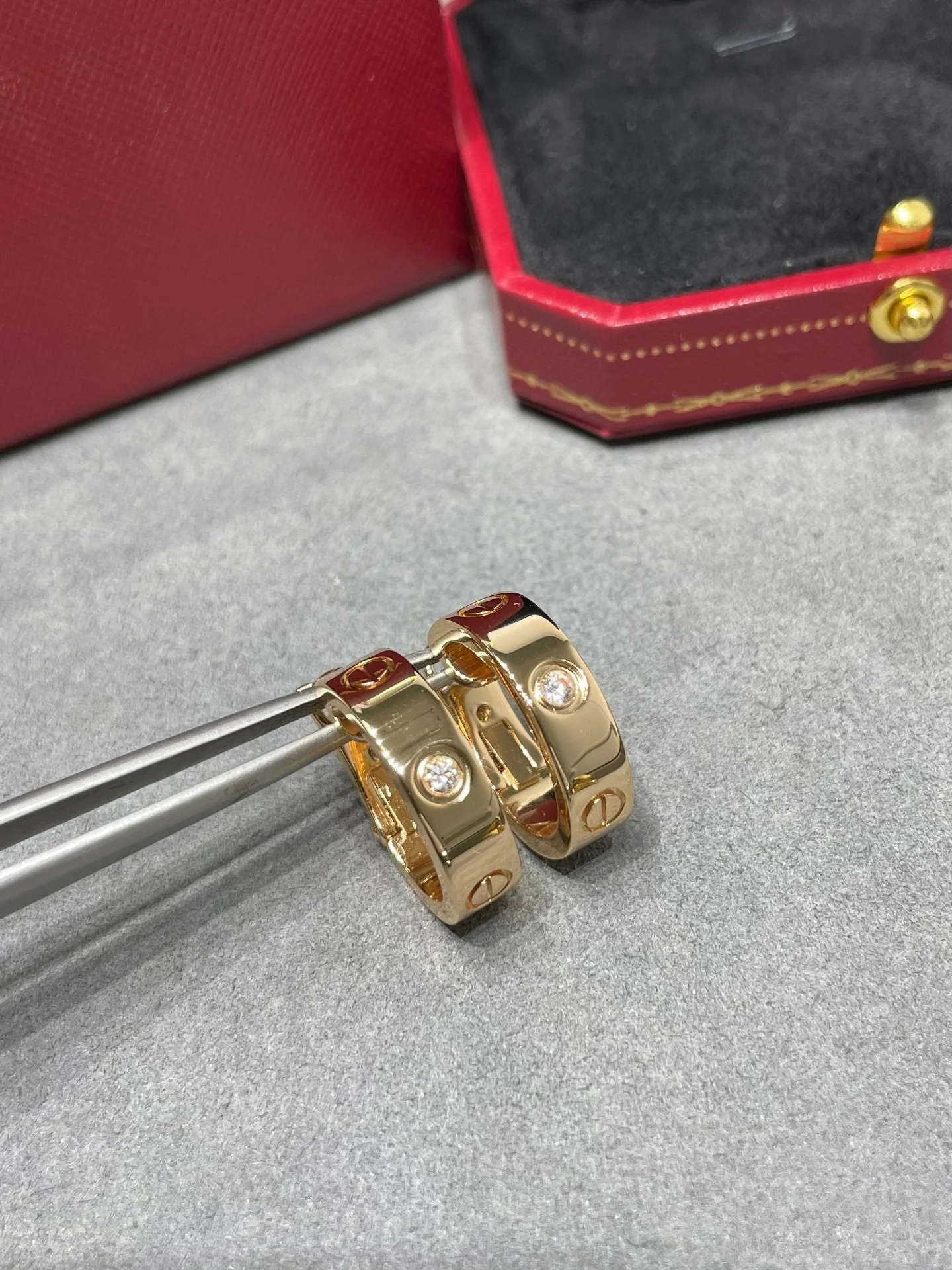 [Cartier]LOVE 5.5MM 1 DIAMOND EARRINGS