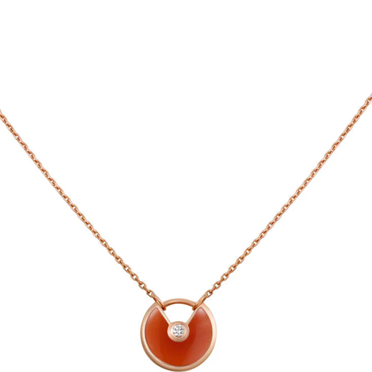 [Cartier]AMULETTE GOLD CARNELIAN ONYX NECKLACE