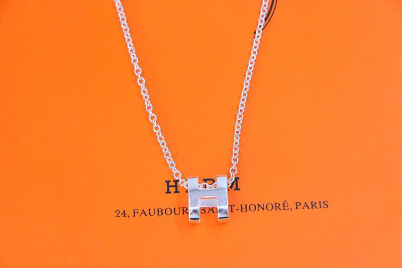 [Hermes]HM NECKLACE H LETTER OVAL SERIES