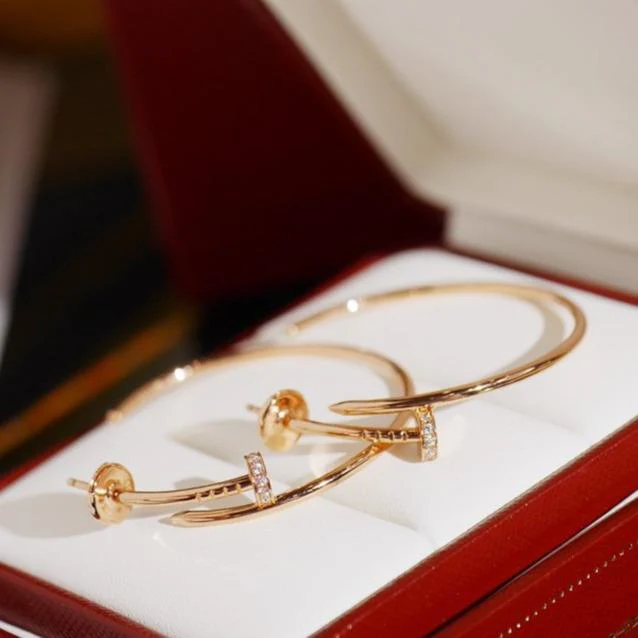 [Cartier]JUSTE EARRINGS DIAMONDS 1.8MM