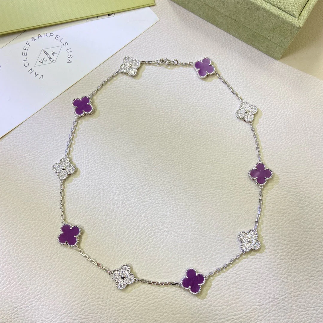 [Van Cleef & Arpels] 10 MOTIFS  PURPLE VIOLET DIAMOND NECKLACE