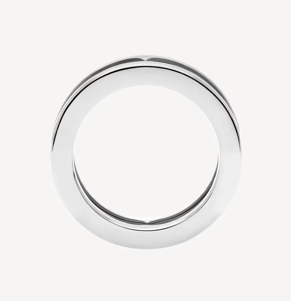 [Bulgari]ZERO 1 ONE-BAND WITH OPENWORK LOGO SPIRAL RING