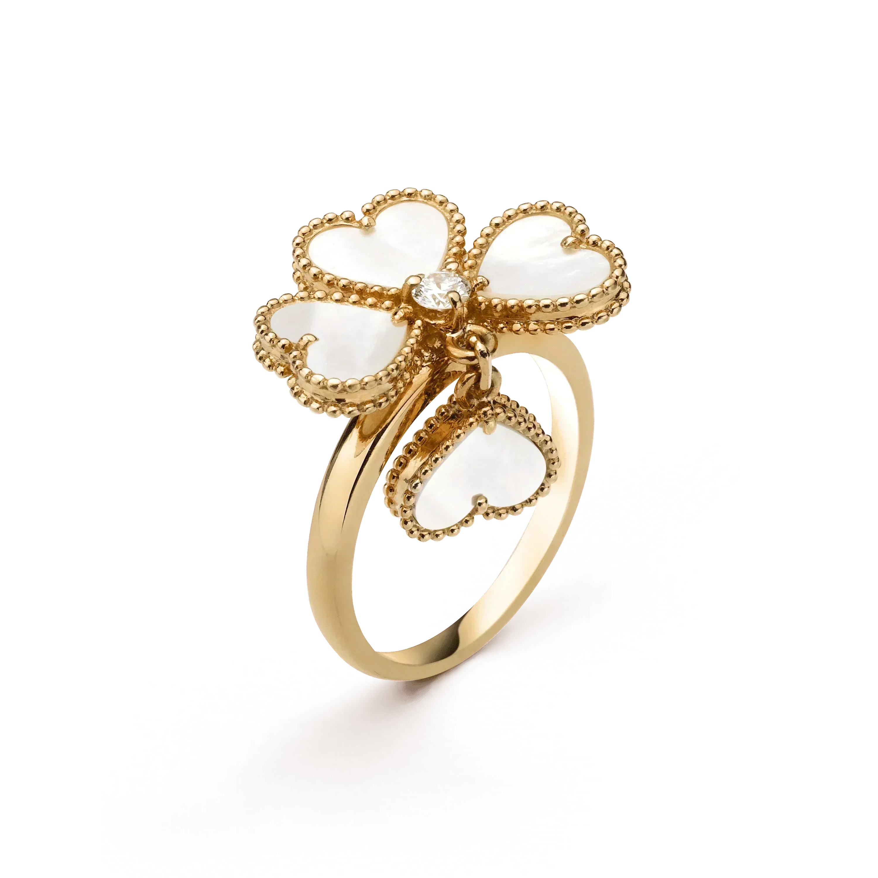 [Van Cleef & Arpels]SWEET CLOVER WHITE MOP RING