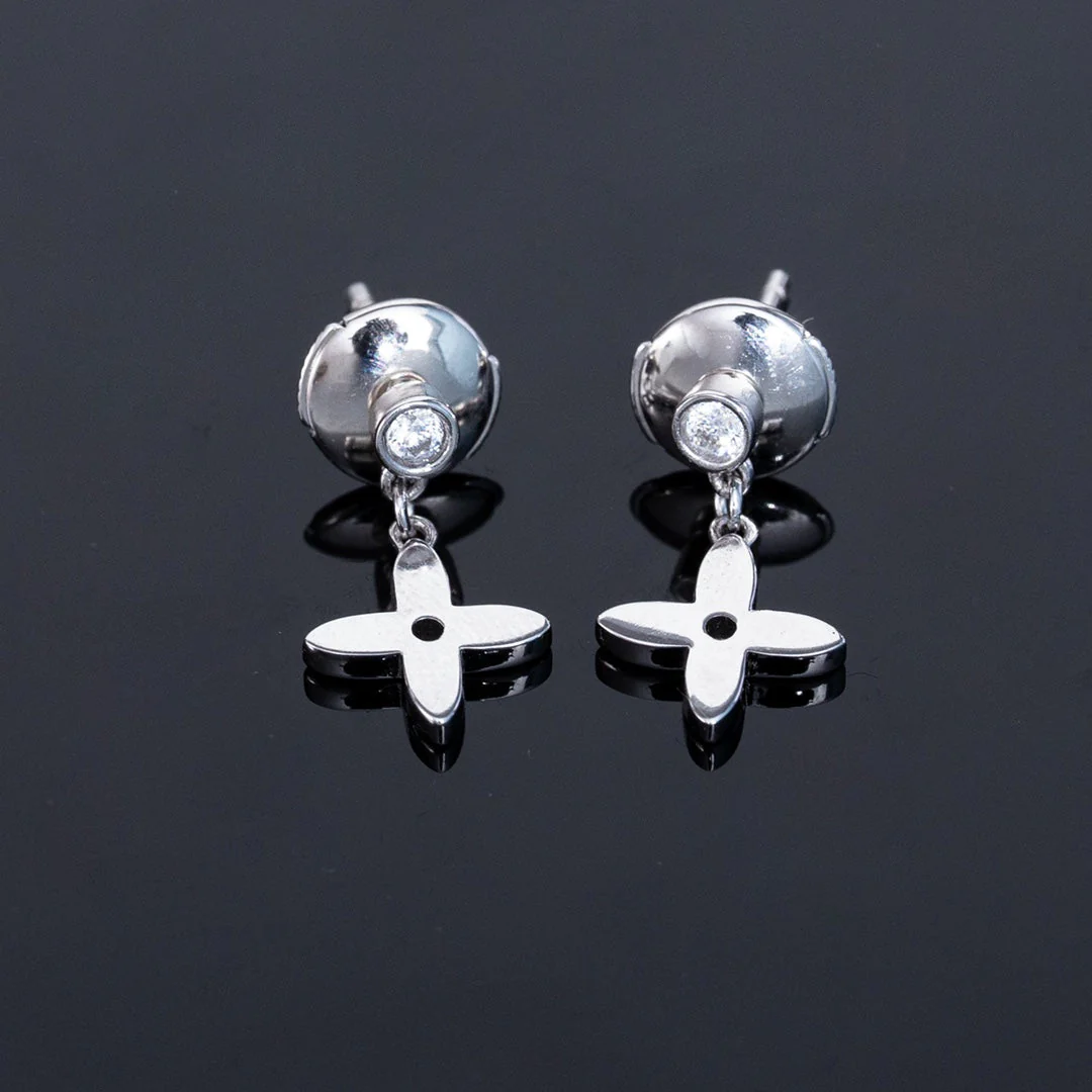 [Louis vuitton]VIDYLLE SILVER DIAMOND MINI DROP EARRINGS