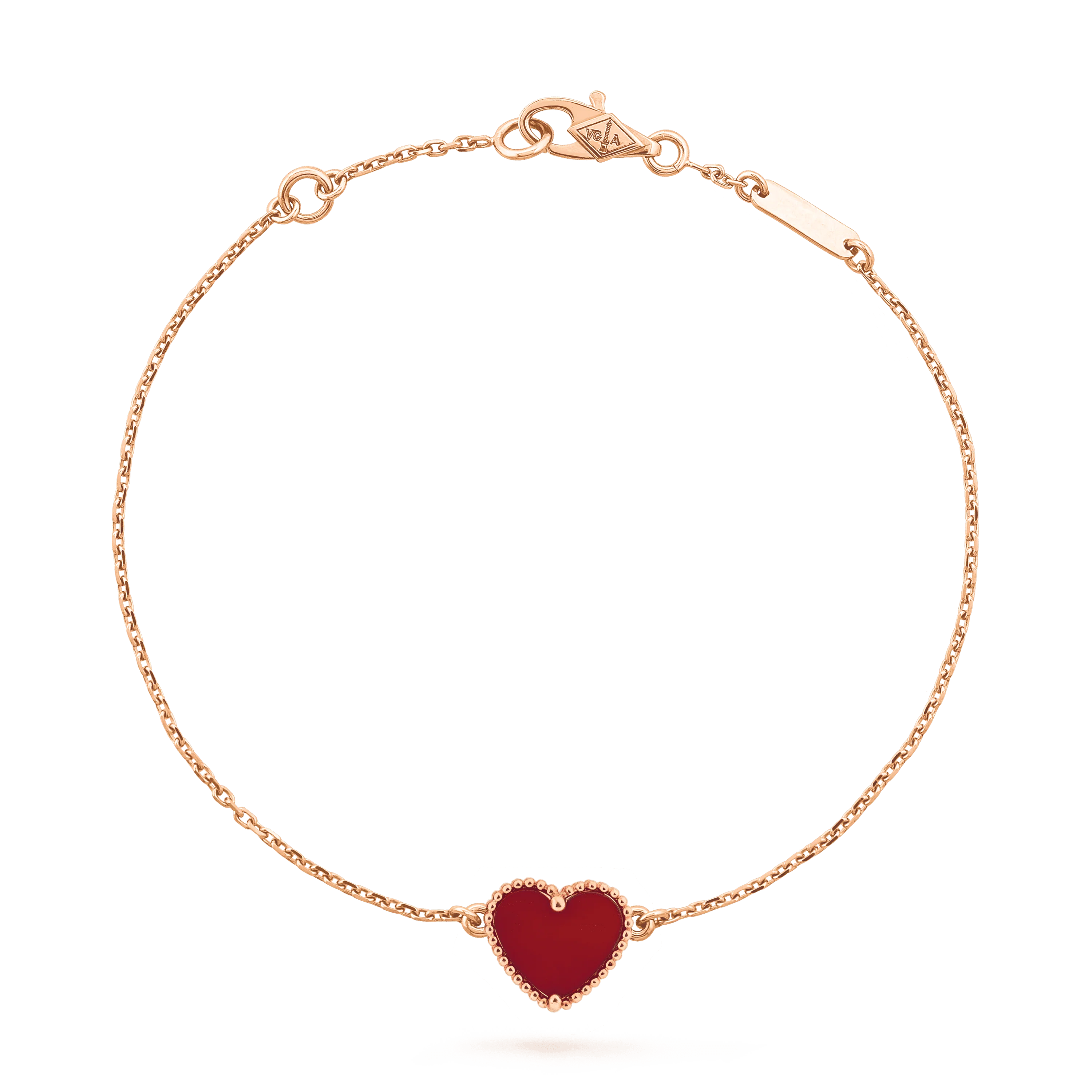 [Van Cleef & Arpels]HEART CARNELIAN PINK GOLD BRACELET