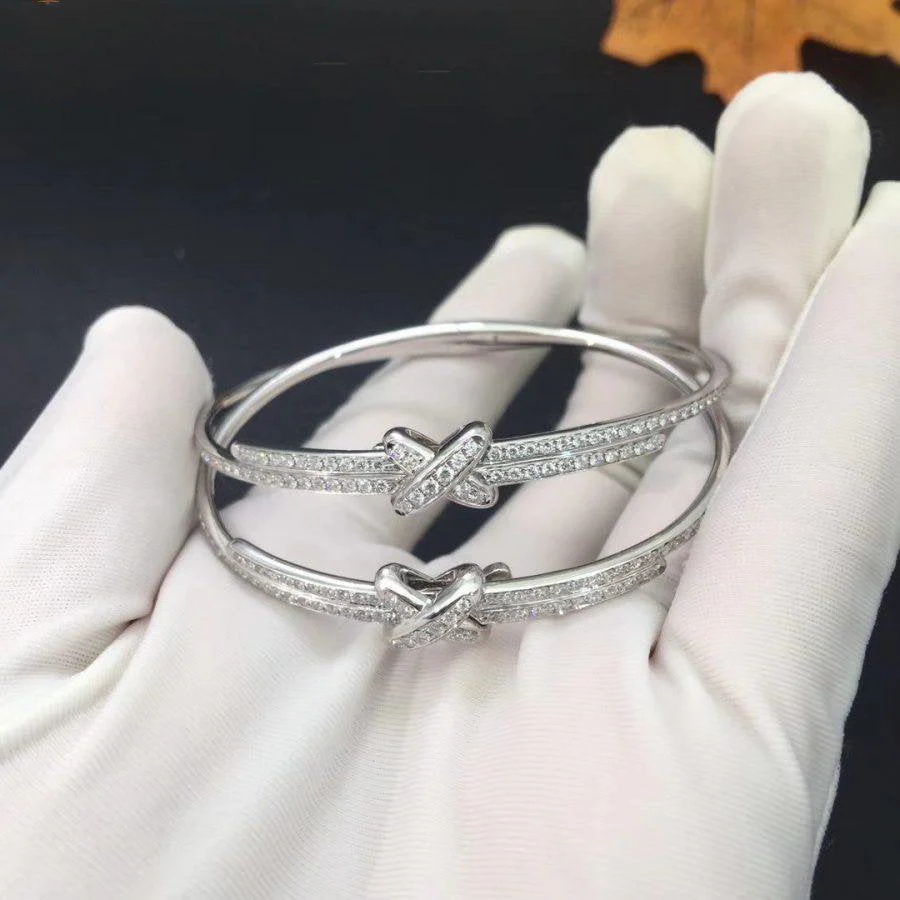 [Chaumet]JEUX DE BRACELET DIAMONDS SILVER