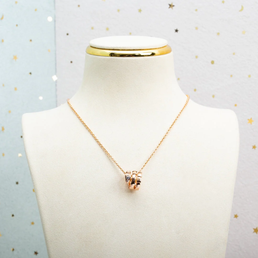 [Bulgari]SERPENTI PINK GOLD NECKLACE DIAMOND