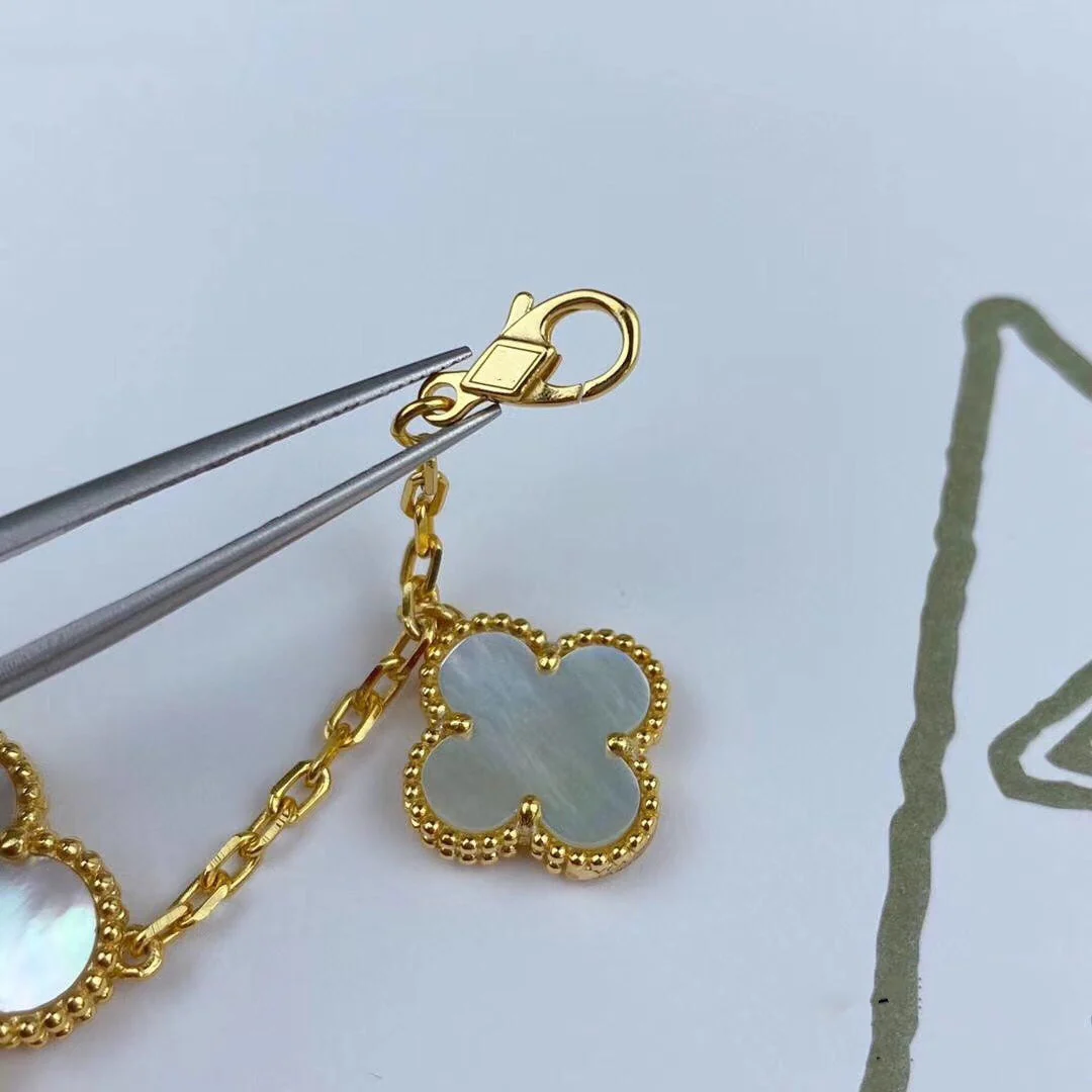 [Van Cleef & Arpels]MAGIC CLOVER MOP GOLD BRACELET 5 MOTIFS