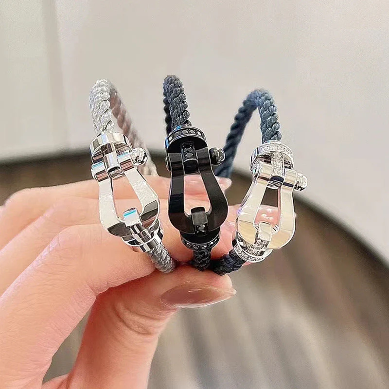 [Fred]FORCE LARGE HORSESHOE FULL DIAMOND BRACELET ROSE GOLD