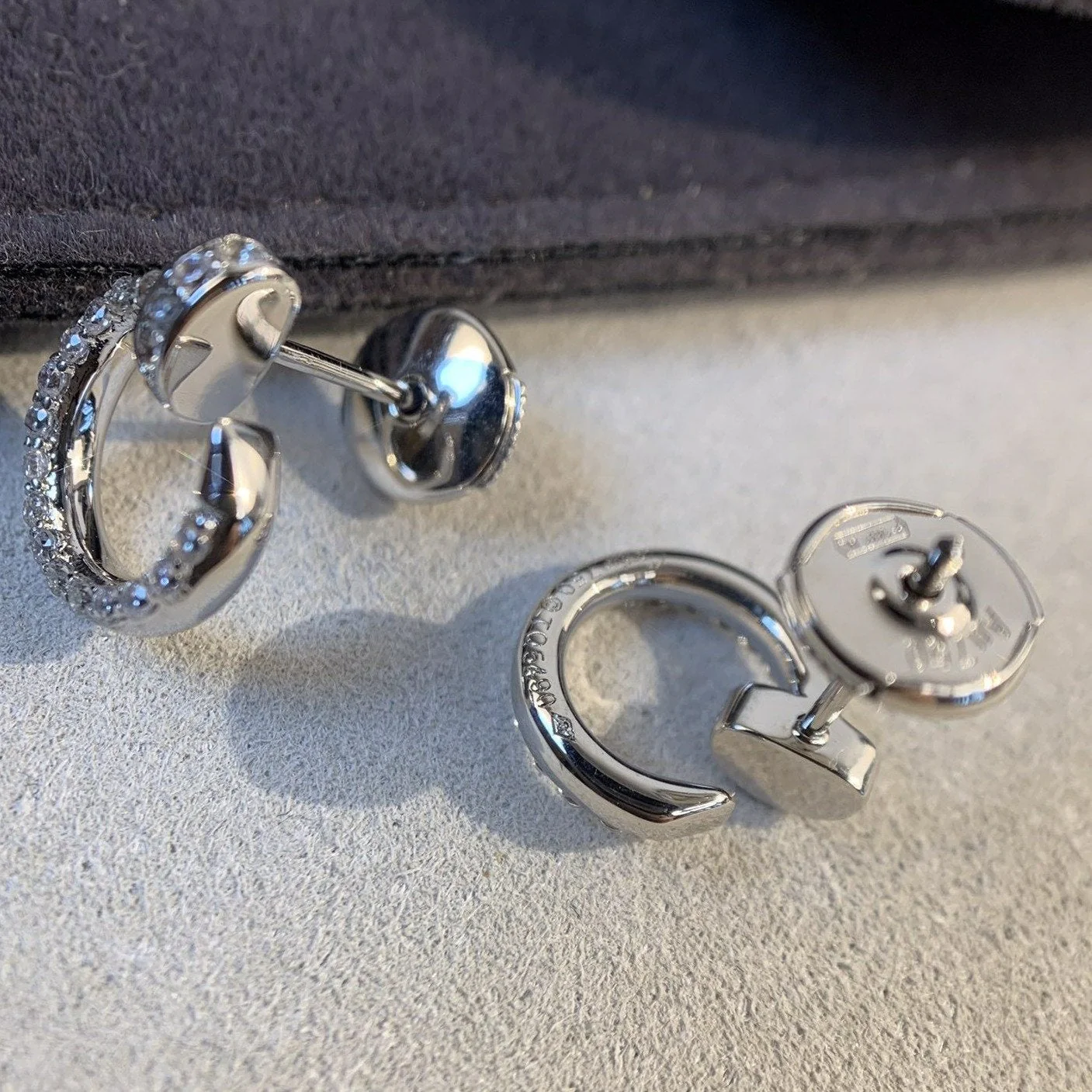 [Cartier]JUSTE EARRINGS SILVER DIAMONDS