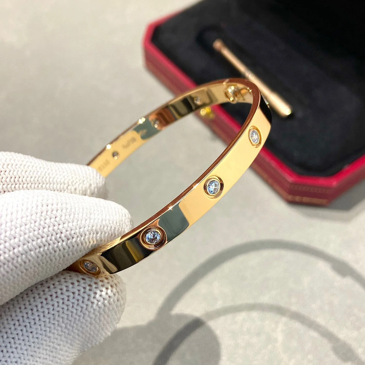 [Cartier]LOVE BRACELET 6.1MM 10 DIAMONDS