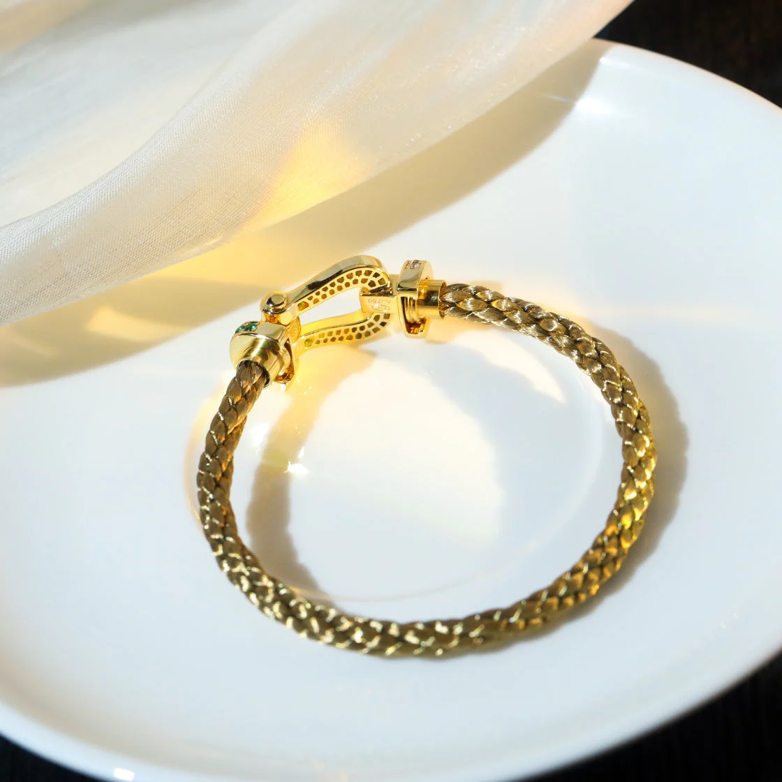 [Fred]FORCE 10 GOLD GREEN DIAMOND PAVED