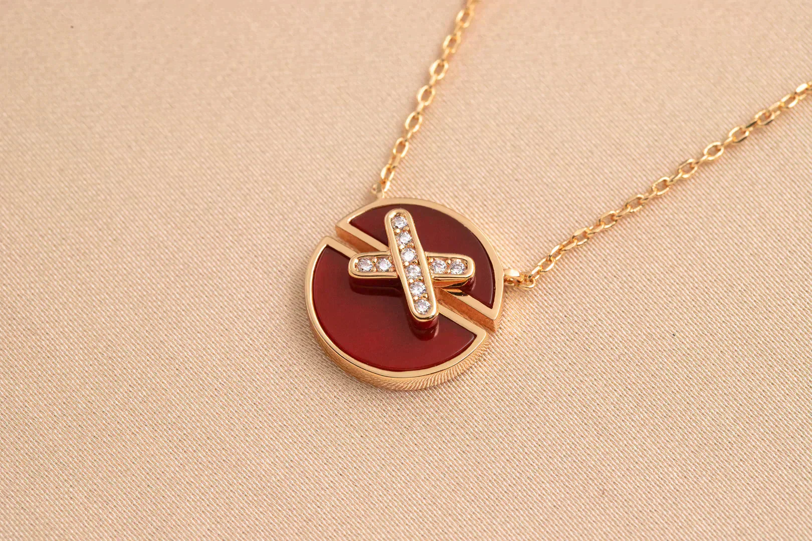 [Chaumet]JEUX DE ROSE GOLD DIAMOND NECKLACE