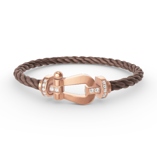 [Fred]FORCE LARGE HORSESHOE HALF DIAMOND BRACELET ROSE GOLD