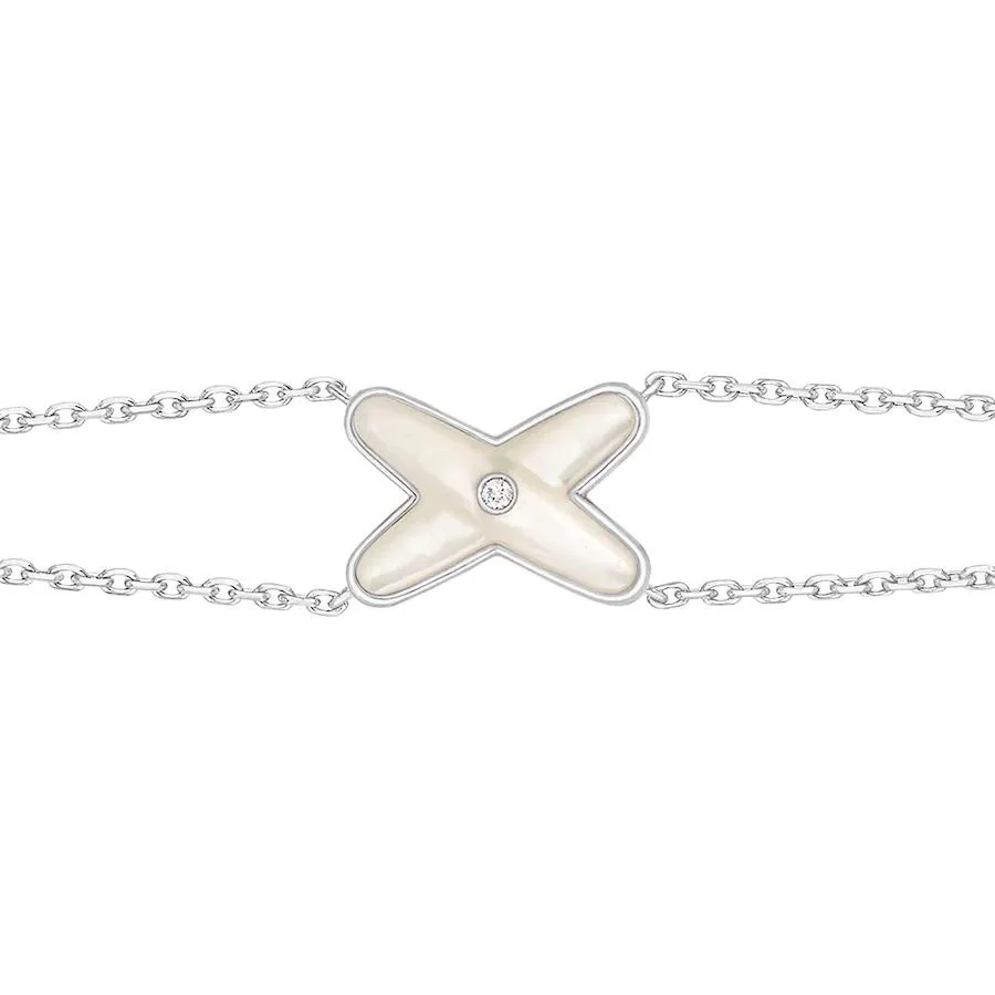 [Chaumet]JEUX BRACELET WHITE MOP SILVER 1 DIAMOND