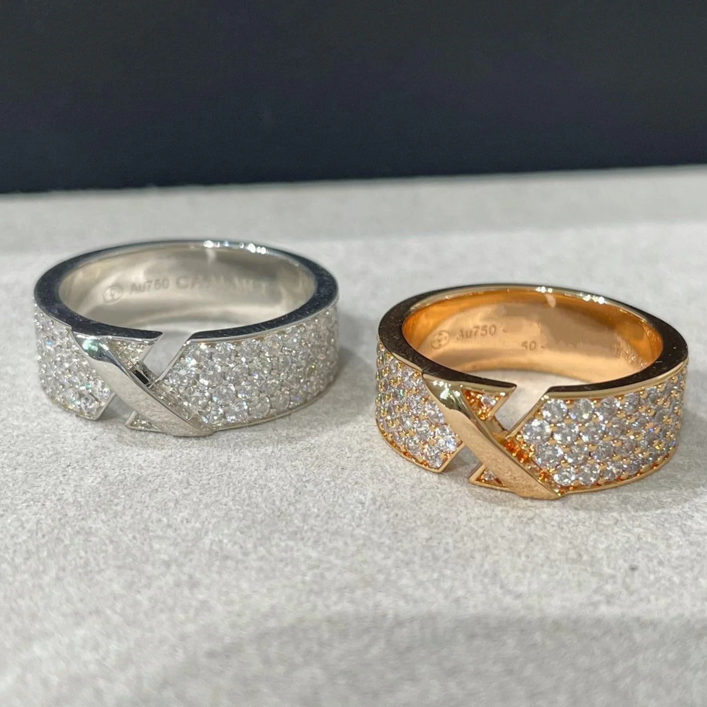[Chaumet]LIENS EVIDENCE PINK GOLD DIAMOND PAVED RING