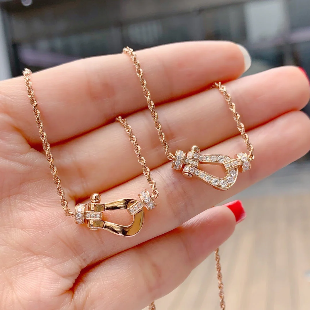 [Fred]FORCE 10 PINK GOLD DIAMOND NECKLACE