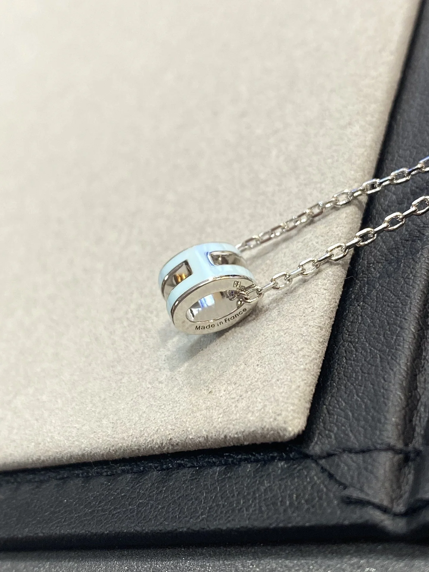 [Hermes]POP H LIGHT BLUE NECKLACE