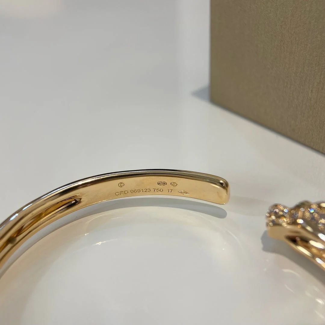 [Cartier]PANTHERE GOLD DIAMOND OPEN BRACELET