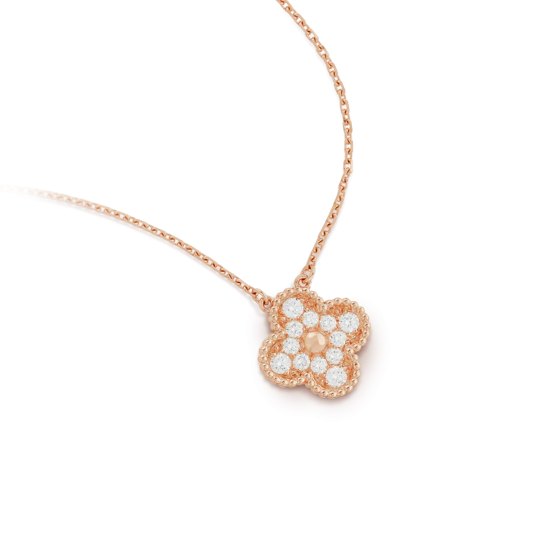 [Van Cleef & Arpels] 15MM DIAMOND SINGLE FLOWER NECKLACE