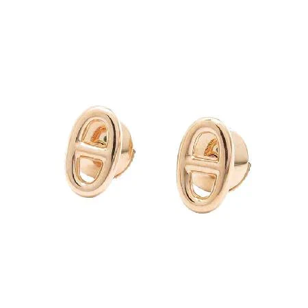 [Hermes]CHAINE SMALL EARRINGS GOLD AND SILVER