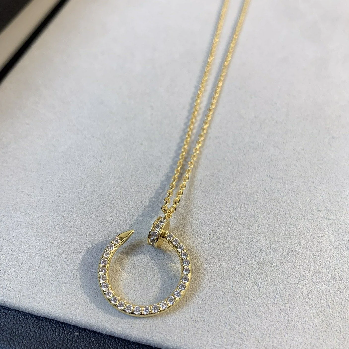 [Cartier]JUSTE NECKLACE GOLD DIAMONDS