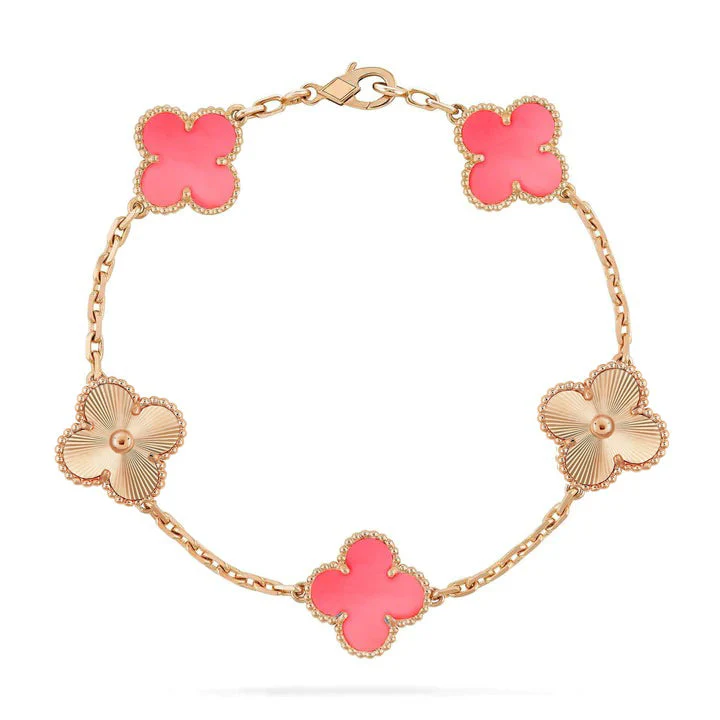 [Van Cleef & Arpels] BRACELET 5 MOTIF PINK AND PINK GOLD