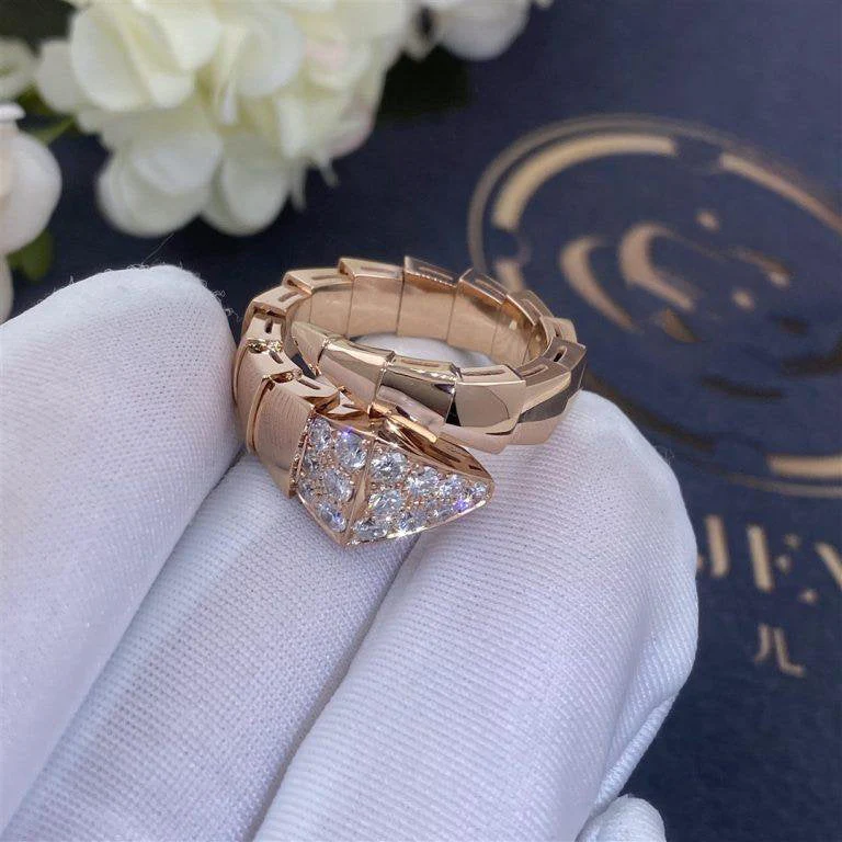 [Bulgari]SERPENTI RING PINK GOLD DIAMOND