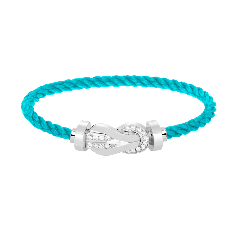 [Fred]CHANCE LARGE 8 FIGURE BUCKLE HALF DIAMOND BRACELET SILVER