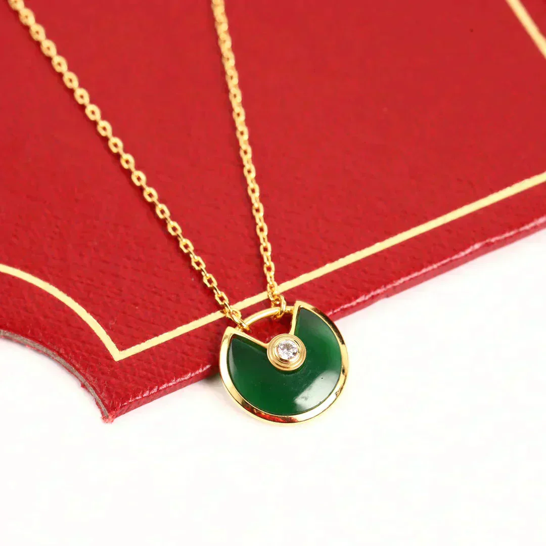 [Cartier]AMULETTE GOLD MALACHITE NECKLACE