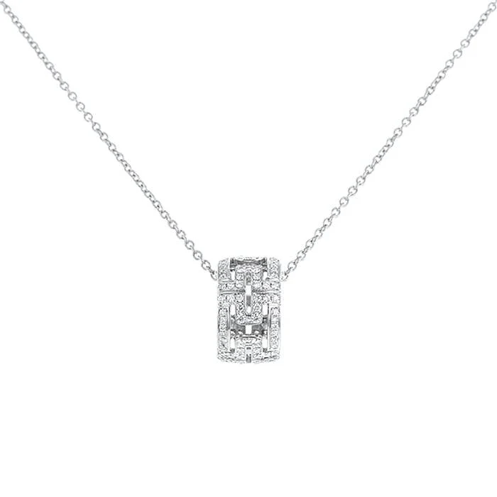 [Bulgari]PARENTESI NECKLACE SILVER DIAMOND
