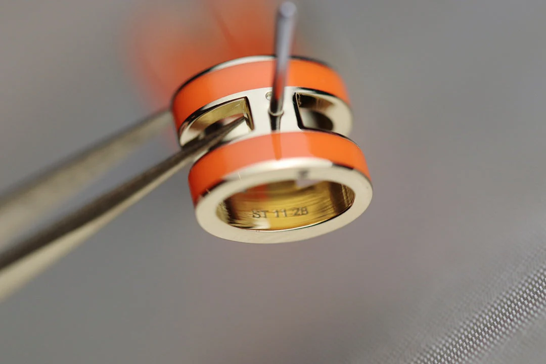 [Hermes]MINI POP H EARRINGS ORANGE