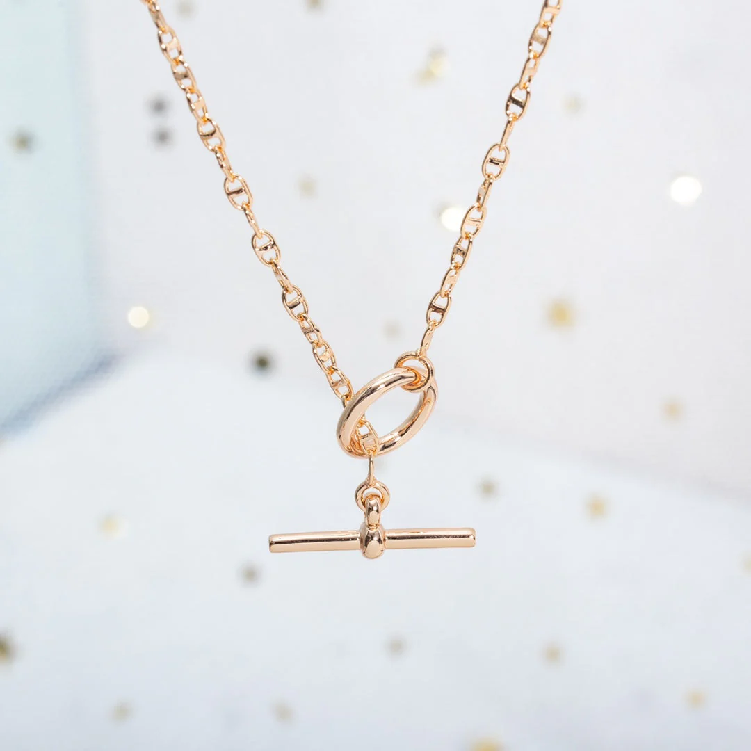 [Hermes]ECHAPPEE NECKLACE PINK GOLD