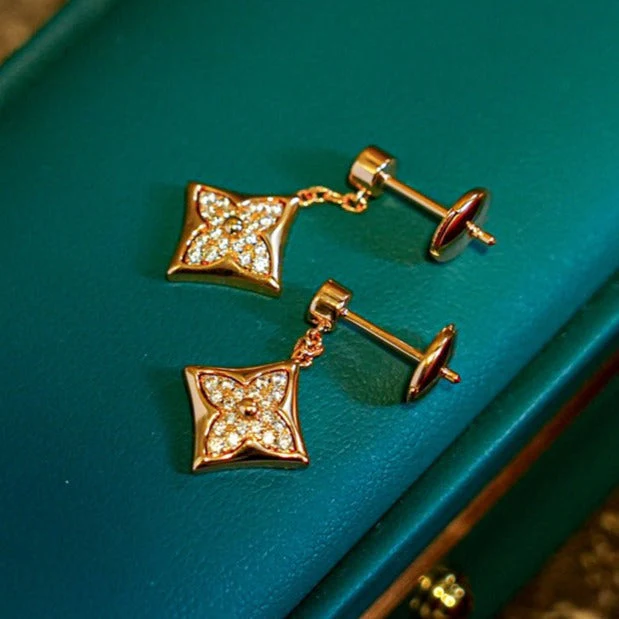 [Louis vuitton]STAR DIAMONDS EARRINGS GOLD