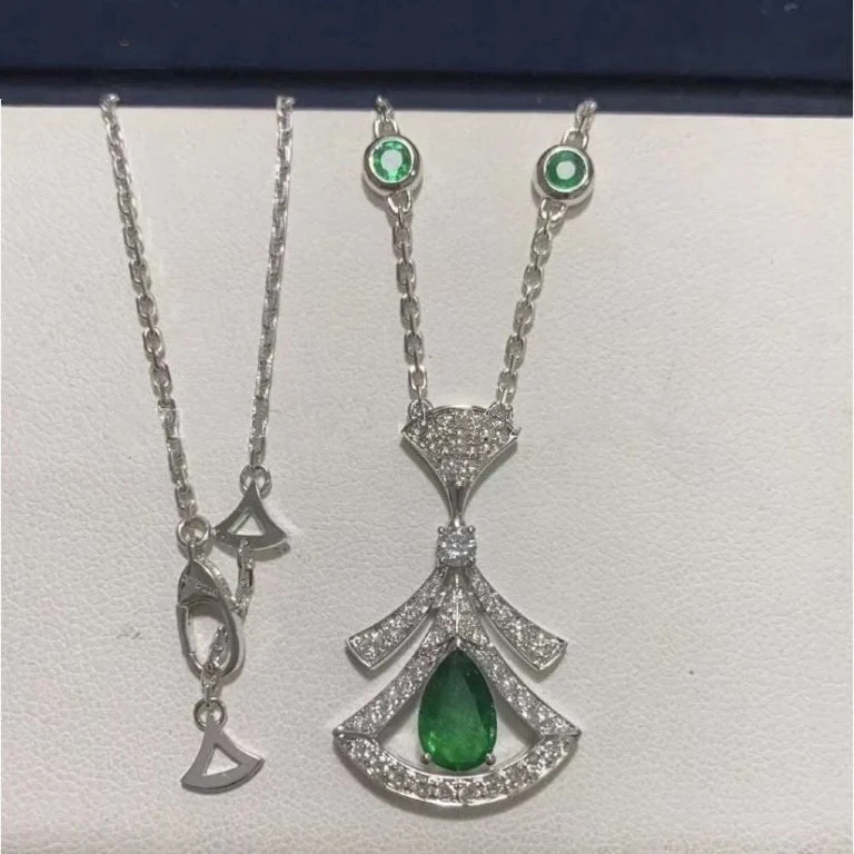 [Bulgari]DREAM NECKLACE MALACHITE DIAMOND SILVER
