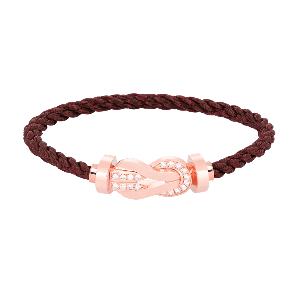 [Fred]CHANCE LARGE 8 FIGURE BUCKLE HALF DIAMOND BRACELET ROSE GOLD