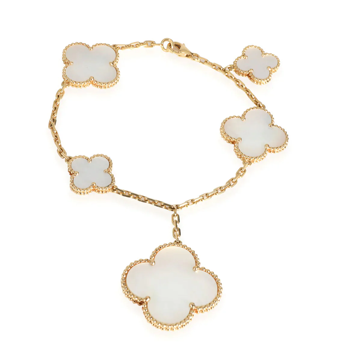 [Van Cleef & Arpels]MAGIC CLOVER MOP GOLD BRACELET 5 MOTIFS