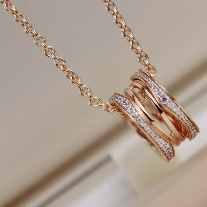 [Bulgari]ZERO 1 PINK GOLD NECKLACE