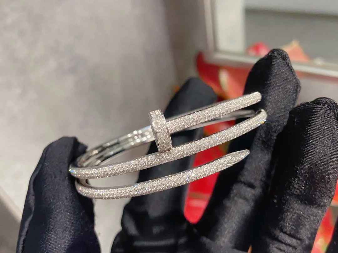 JUSTE BRACELET 3.5MM DOUBLE ROWS SILVER DIAMOND