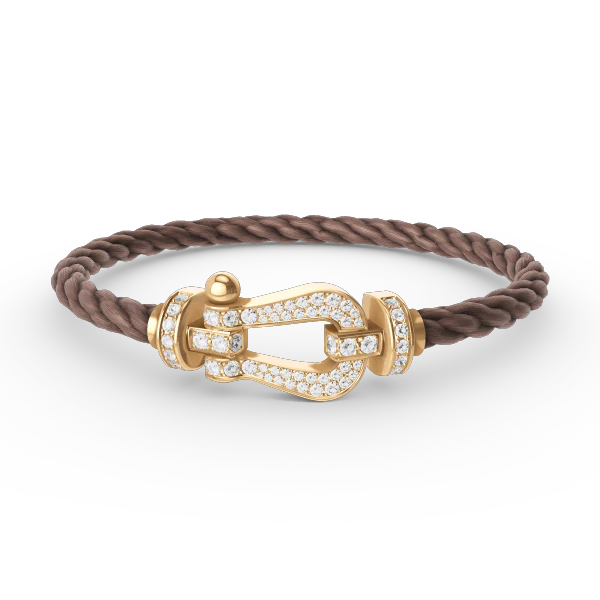 [Fred]FORCE LARGE HORSESHOE FULL DIAMOND BRACELET GOLD