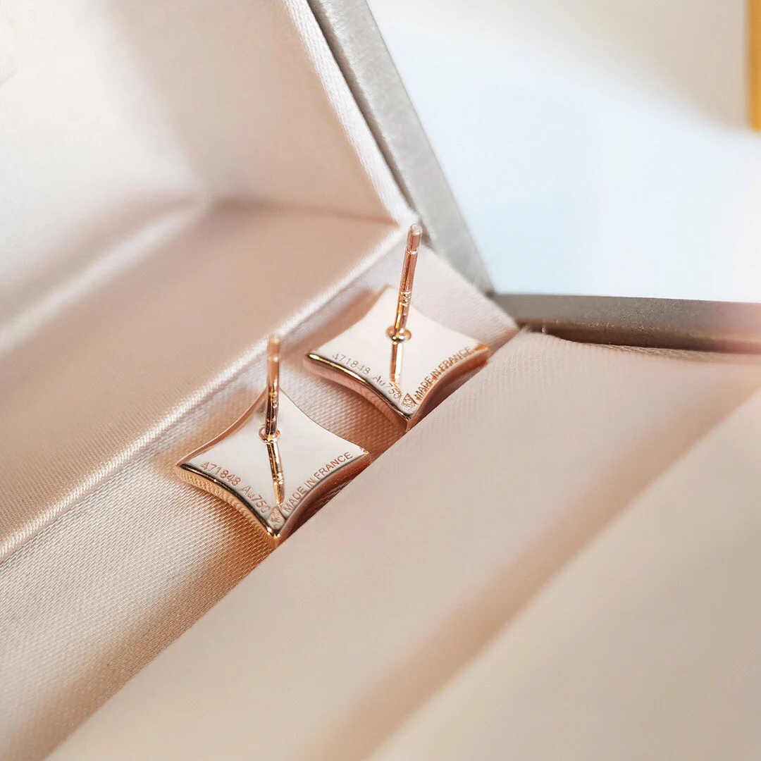 [Louis vuitton]STAR MOP PINK GOLD EARRINGS