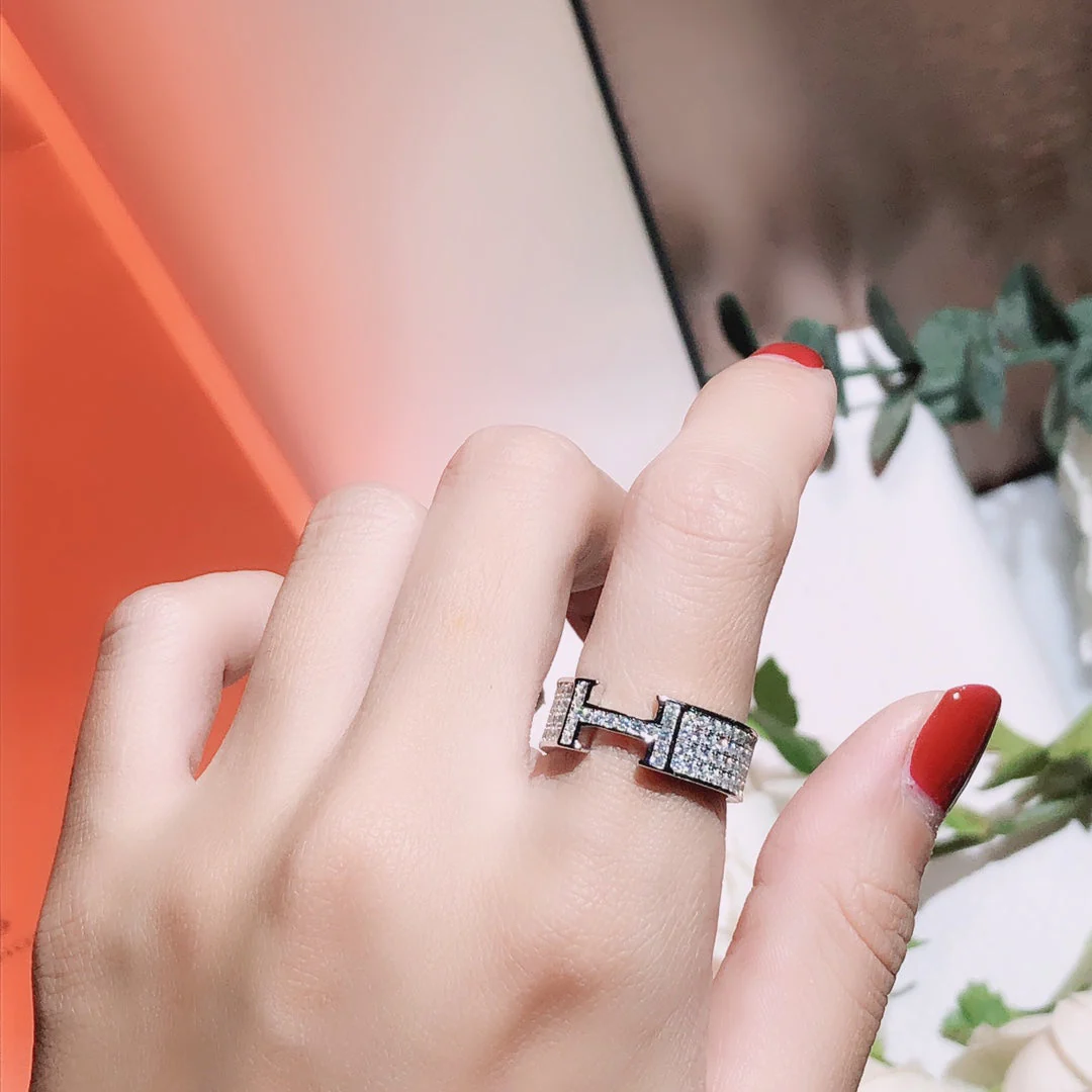 [Hermes]H RING FULL DIAMOND