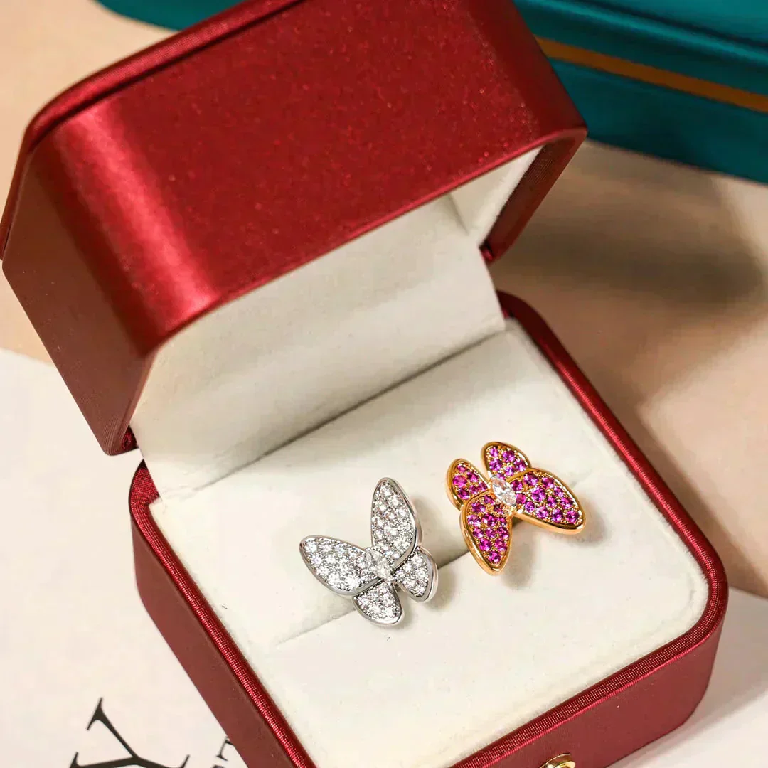 [Van Cleef & Arpels]TWIN BUTTERFLY DIAMOND RING