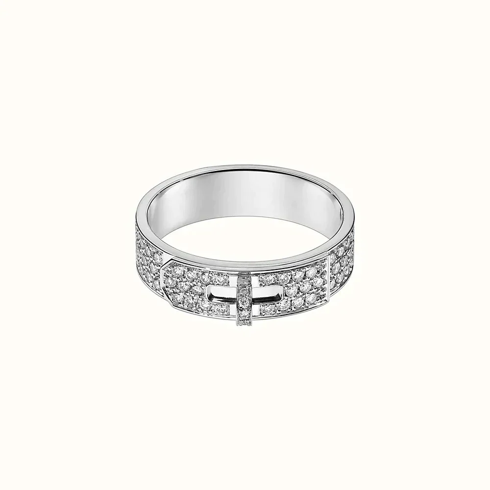 [Hermes]KELLY SILVER DIAMOND RING