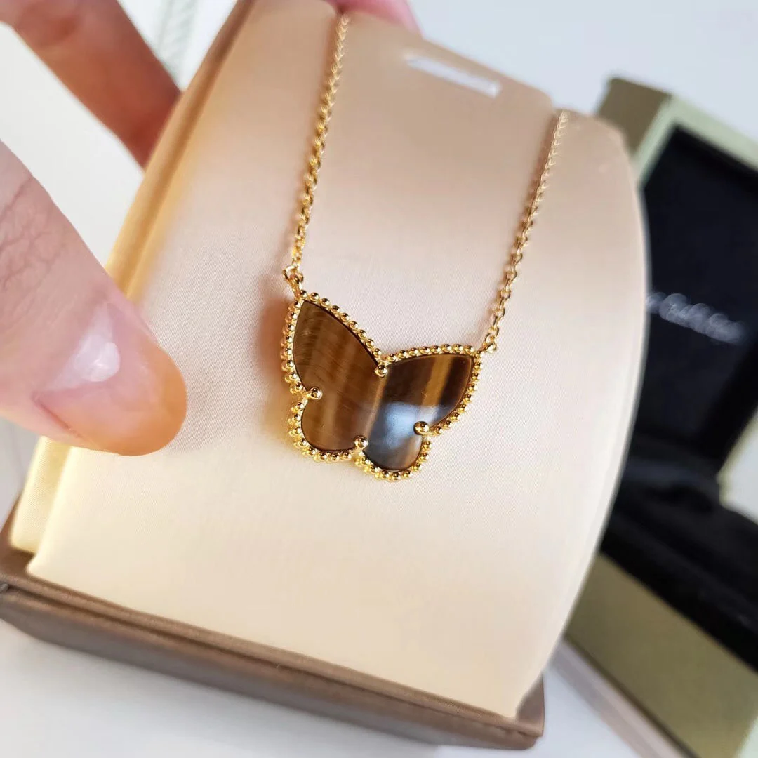 [Van Cleef & Arpels] TIGER__ EYE BUTTERFLY NECKLACE