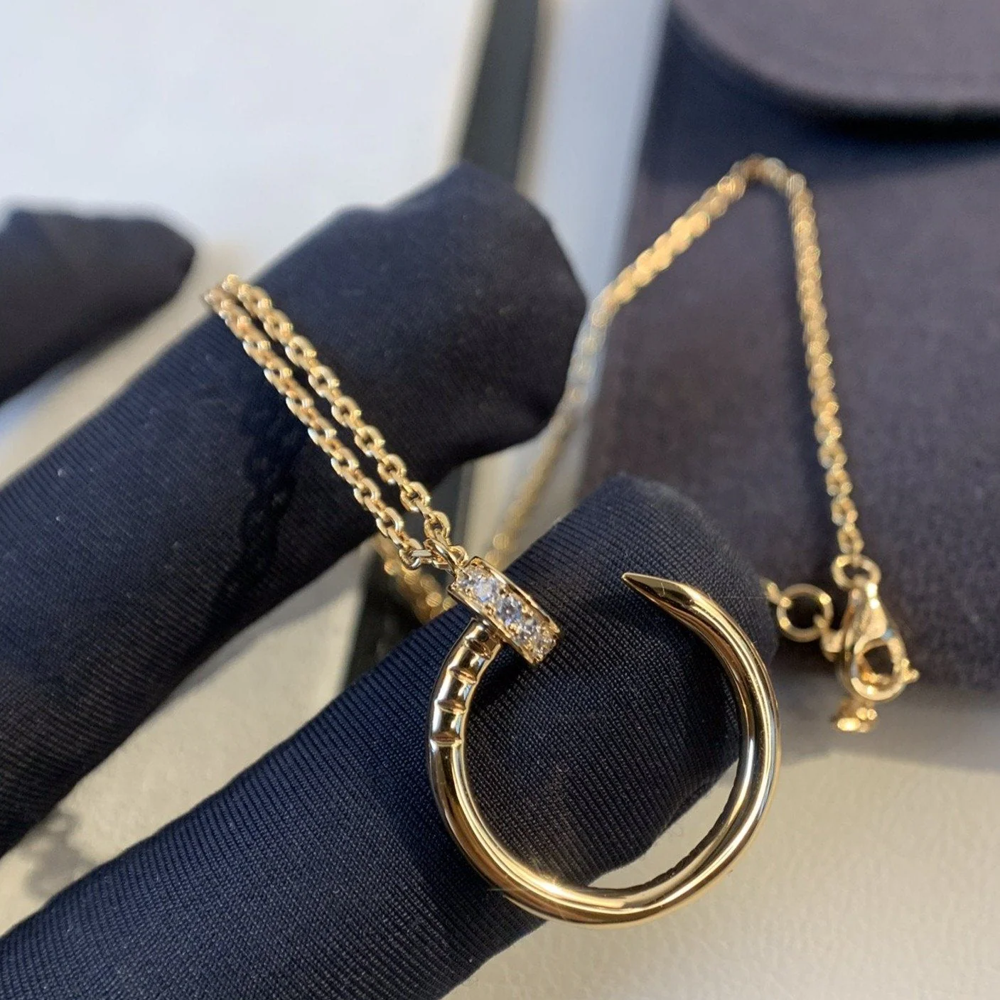 [Cartier]JUSTE NECKLACE PINK GOLD DIAMONDS