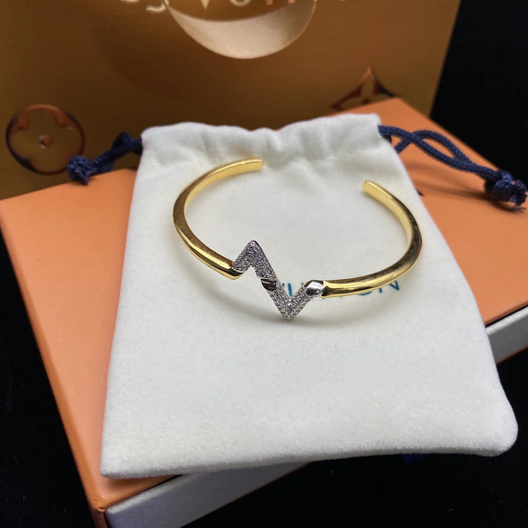 [Louis vuitton]VOLTE UPSITE DOWN DIAMOND GOLD OPEN BRACELET